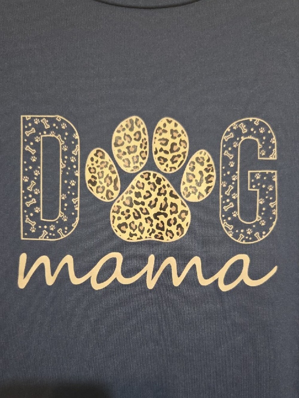 SHEIN Blue 'Dog Mama' Leopard Paw Graphic Tee - Picture 5 of 8